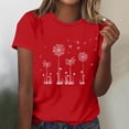 thumbnail image 2 of Blusas para las Mujeres Casual Impreso Cuello en V Manga Corta Suéter, Ligero Y Elegante Tops Cortos para las Mujeres, 2 of 4