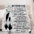 thumbnail image 2 of Son Gifts from Mom, Gifts for Son, to My Son Blanket from Mom, Birthday Gifts for Son, Graduation for Son Throw Blanket 60"x50", 2 of 5