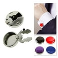 thumbnail image 3 of maskred Classy Round Men Cufflinks Cuff Button Covers Business Suit 2 Pieces Men Gift Silver 15mm Diameter 1Set, 3 of 6