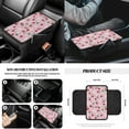 thumbnail image 5 of Jeiento Pink Cherry 12 PCS Front Car Seat Cover Set with Steering Wheel Cover Seat Belt Strap Protector Armrest Pad Cup Holder Floral Trash Bag Air Vent Pocket Rear View Mirror Cover Keychain, 5 of 9