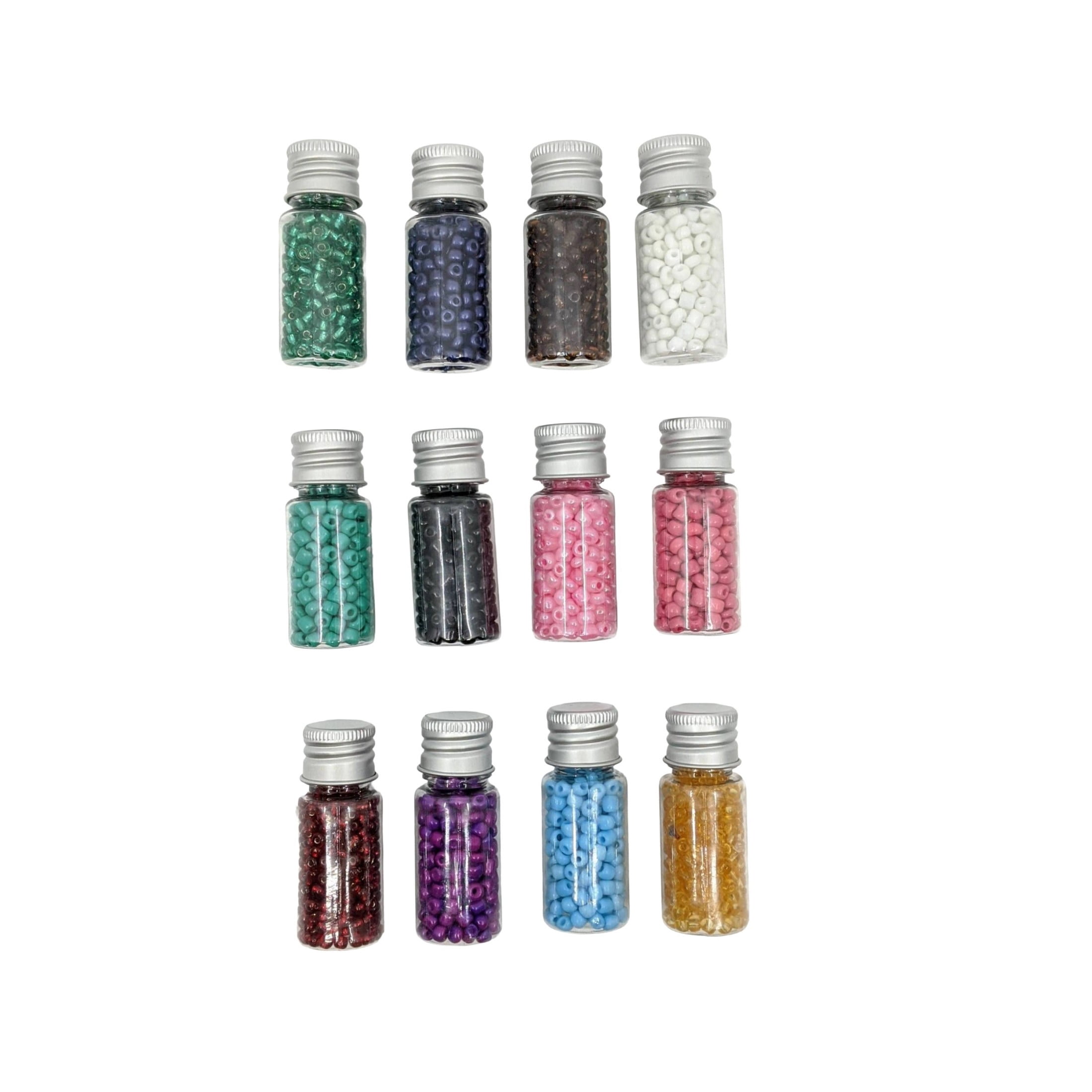 Blue Moon Beads 6 Pack Bright Rainbow Glass Seed Bead Mix for DIY Jewelry Making, 72 Bottles-Unisex, Adult