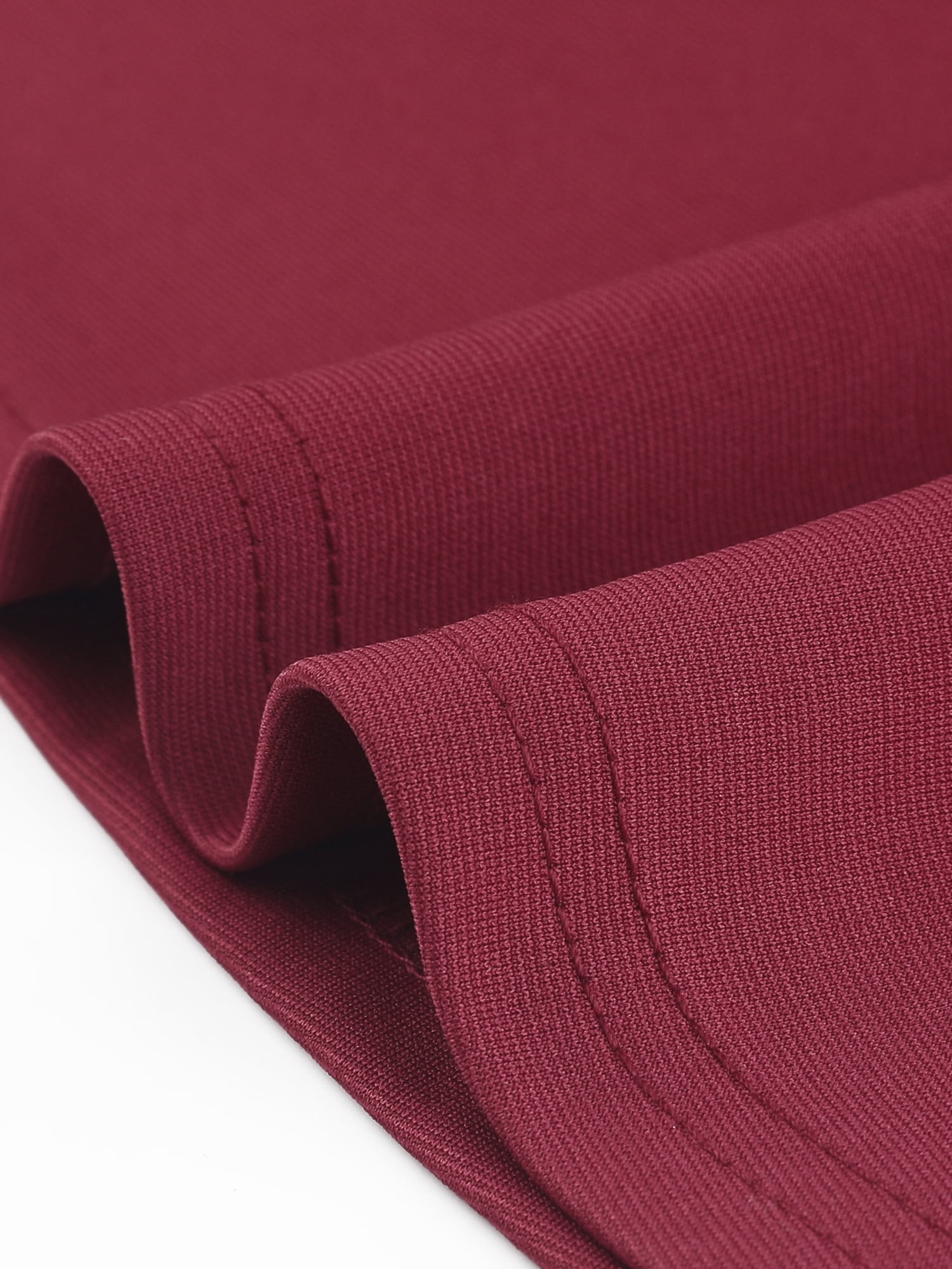 Unique Bargains Women's Plus Size Blouse Sweetheart Neck Elbow Sleeve Peplum Tops 2X Burgundy
