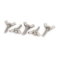 thumbnail image 1 of Unique Bargains 304 Acier Inoxydable Aile Papillon Pouce Vis Métrique M4 0.7mm Pas 5pcs, 1 of 3