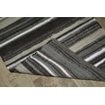 thumbnail image 2 of Grey Cotton Striped Door mat Rug Indoor - 2x3' Entrance Entryway Rug Non Slip Kitchen Bath Mat Home Décor, (24 x 36"), 2 of 7