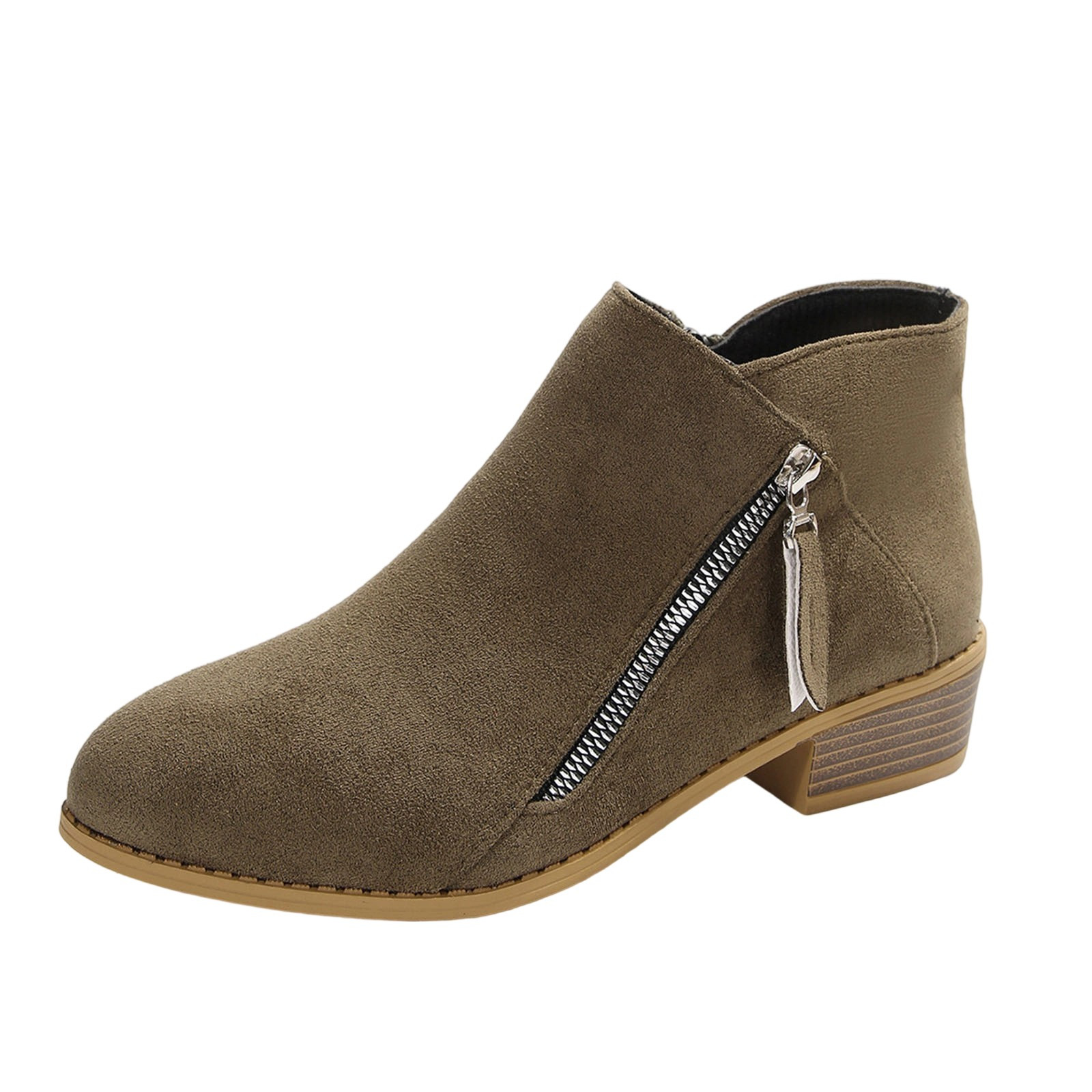 Wavsuf Womens Dress Shoes Wide Width Winter with Zipper Short