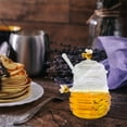 thumbnail image 5 of Piwvid Honey Jars Honey Dish with Dipper and Lid Bee Charms Decoration Crystal Clear Large Glass Jar Honey Pot Honey Dispenser Beehive Honey Containers for Store Honey Syrup Jam Jelly, 5 of 7