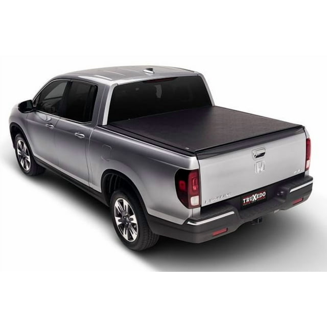 Fits 2017-2023 Honda Ridgeline Truxedo Tonneau Cover 530601 Lo Pro QT; Soft Roll-Up Hook And Loop; Lockable Using Tailgate Handle Lock; Black; Vinyl