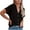 Black, variant on WTXUE T-Shirts Short Sleeve, Crew Neck Shirts for Women's V-Neck Knitted Button Cardigan Solid, Knit Tops Casual Tops for Women