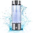 thumbnail image 1 of Hydrogen water bottle, portable hydrogen electrolysis water machine, hydrogen water generator, hydrogen rich water glass family travel health cup 420ml, 1 of 11