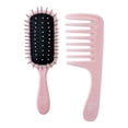 thumbnail image 2 of Set de cepillo y peine Conair Knot Dr tamaño regular rosa 2 pzas, 2 of 4