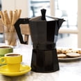thumbnail image 2 of Ausein Cafetera Italiana 450ml, Cafetera Espresso Manual de Aluminio para Caf&eacute;, Moka Pot Portatil con 2 Cucharas de Caf&eacute;, para Estufa, Casa, Oficina, Restaurante y Camping (Negro, 2 of 7