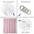 thumbnail image 5 of Pink Bathroom Shower Curtains with 12 Hooks Polyester Waterproof Shower Curtain for Stalls and Bathtubs Grid Checkered Plaid Gingham Lattice Trellis Decorative Bathroom Privacy Curtain 54x78 Inches, 5 of 9