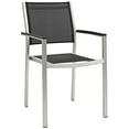 thumbnail image 3 of Modern Contemporary Urban Design Outdoor Patio Balcony Five PCS Dining Chairs and Table Set, Black, Aluminum, 3 of 7