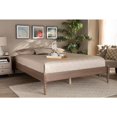 thumbnail image 3 of Baxton Studio Cielle French Bohemian Antique Oak Finished Wood King Size Platform Bed Frame, 3 of 19