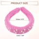 thumbnail image 5 of Diadema esponjosa y suave de Bargains Únicos en color sólido para mujeres, bandas de pelo de perlas falsas, diadema suave y esponjosa en rosa, 5 of 7