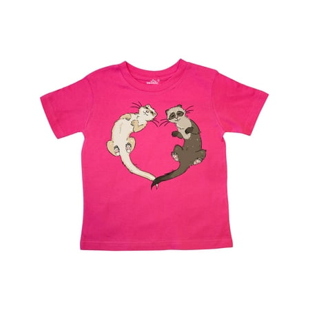 

Inktastic Cute Ferret Heart Gift Toddler Boy or Toddler Girl T-Shirt