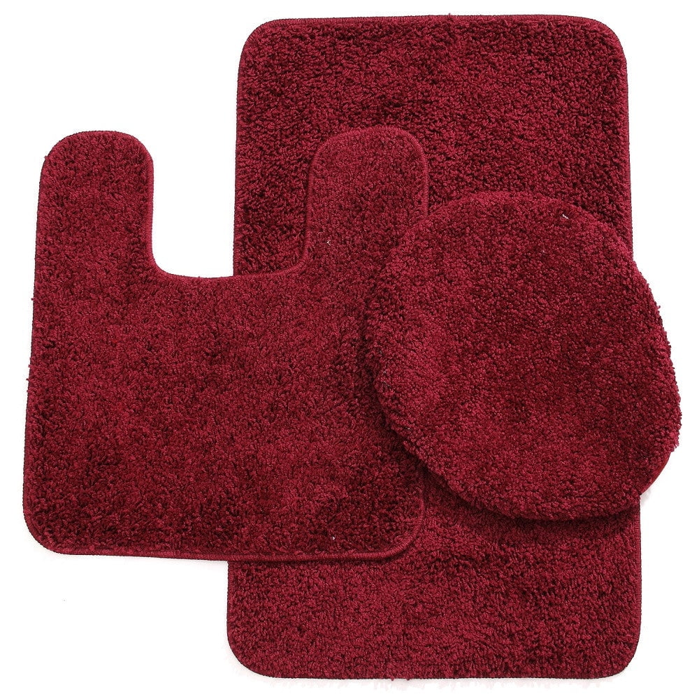 3PC ELITE BATHMAT SET BURGUNDY - Walmart.com
