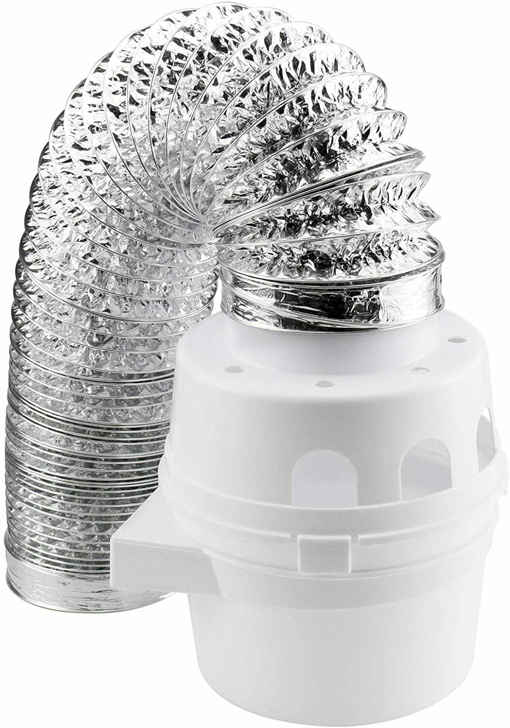 TDIDVKZW Indoor Dryer Vent Kit with 4Inch by 5Foot Proflex Duct, 4