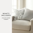 thumbnail image 3 of Noble Linens 2-Pack Seed Stitch Knit and Cotton Patterned Decor Throw Pillows - Light Gray, 3 of 8