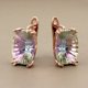 thumbnail image 4 of Pendientes de oro rosa de color cristal brillante exquisitos de lujo europeos y americanos para mujer, 4 of 6
