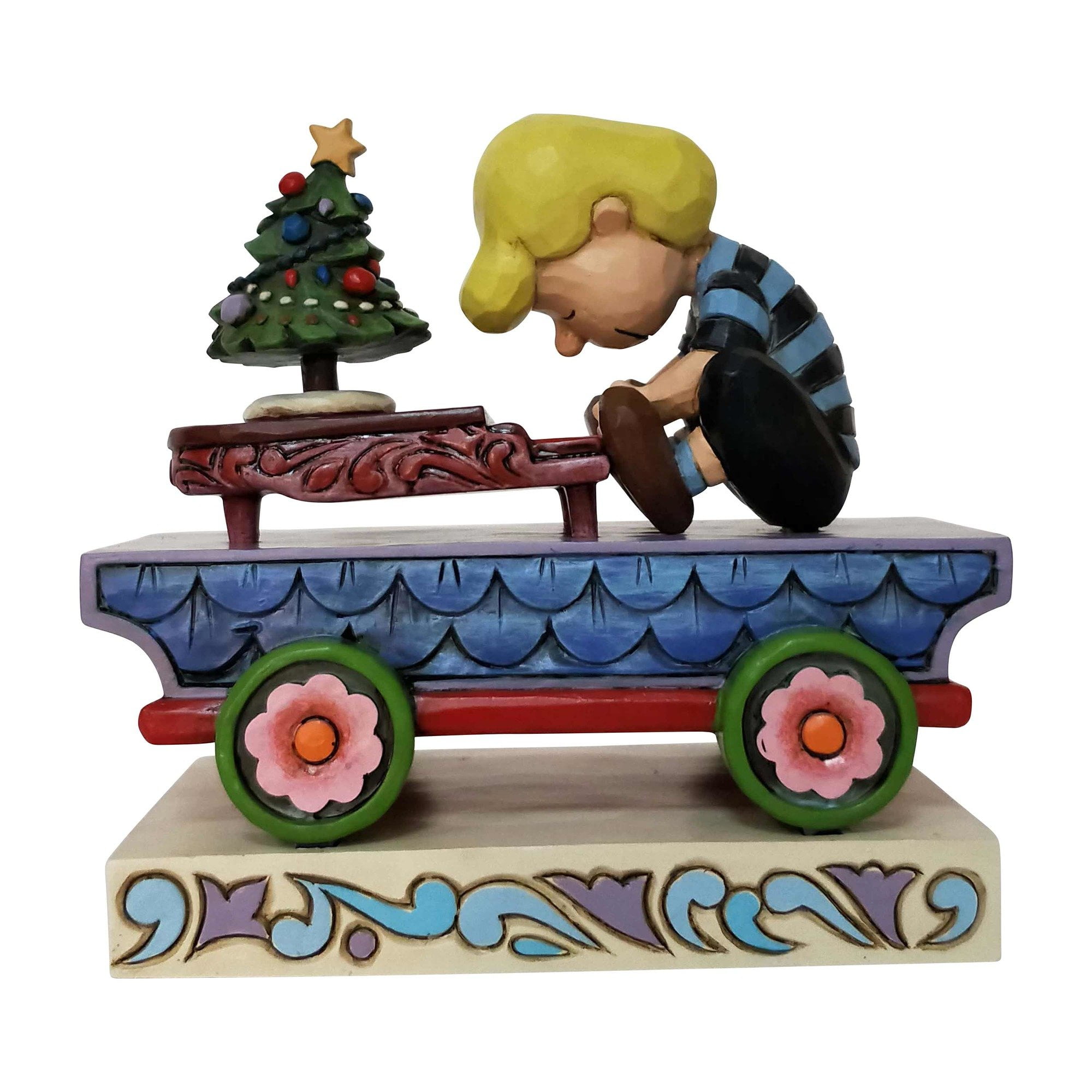 Jim Shore Peanuts Schroeder Train Car Christmas Figurine New with Box