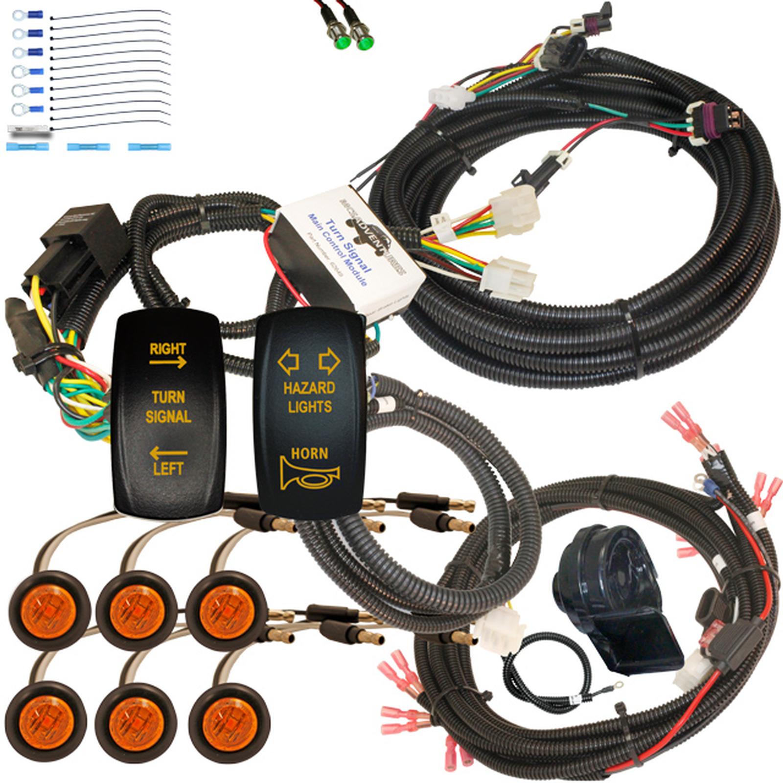 Vertical Rocker Switch Polaris Plug and Play turn kit with Horn