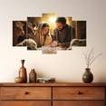 thumbnail image 4 of ZHONGYUTONG 5 Panel Christmas Canvas Wall Art Large Nativity Scene Picture Holy Family Wall Decor Christian Living Room Home Church Decor Framed (8x14inx2pcs 8x18inx2pcs 8x22inx1pcs), 4 of 4