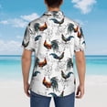 thumbnail image 6 of Xecao Cool Chicken print Hawaiian shirt - a stylish short-sleeve button-down for men, perfect for casual beach and tropical outings., 6 of 9