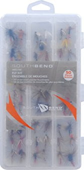 Styles for Fly Fishing Colours 50 Pack Assorted Flys Flies in Mixed Sizes