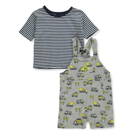

Picapino Baby Boys 2-Piece Trucks Shortalls Set Outfit - navy/multi 18 months (Infant)