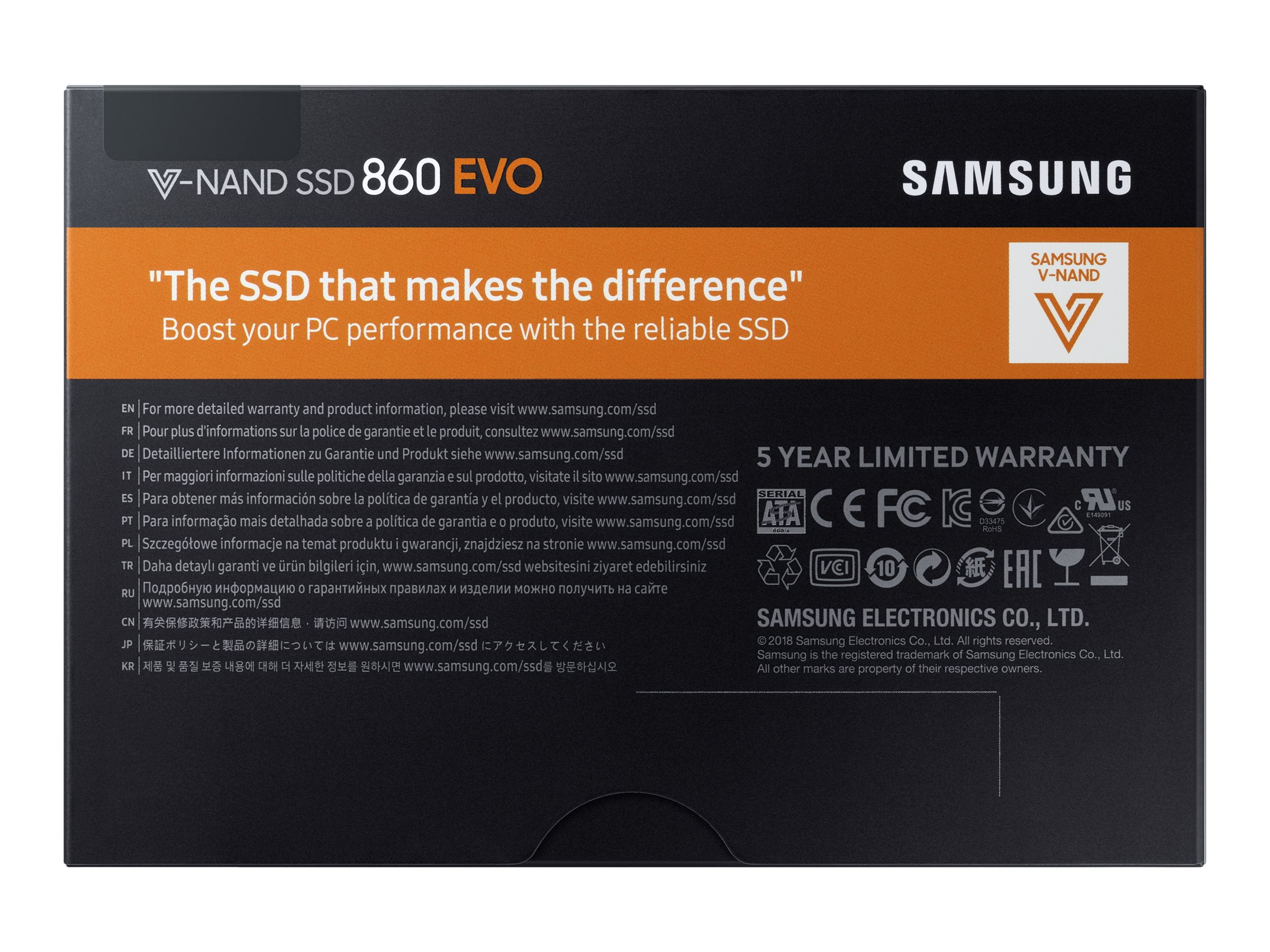 Caso busto hijo SAMSUNG 860 EVO-Series 2.5" SATA III Internal SSD Single Unit Version  MZ-76E500B/AM 2019 - Walmart.com