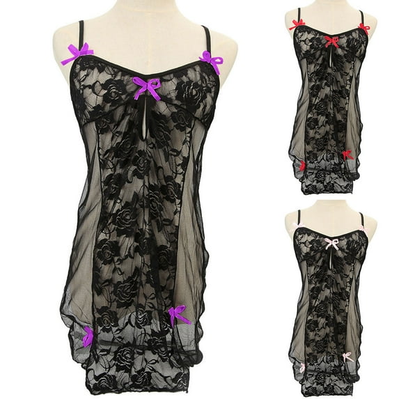 Cheers.US Women\'s Sexy Nightwear Women Sleepwear V-Neck Sexy Casual Comfortable Pajama Solid Dress
