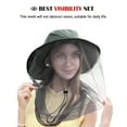 thumbnail image 5 of Anti-Mosquito Mask Hat Net Mesh Head Face Protector, IC ICLOVER Insect Bee Mosquito Bug Resistant Sun Hat Safari Hat Without UV Protection for Travel Camping Pasture, Green, 5 of 9
