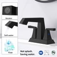 thumbnail image 3 of 2-Handle Bathroom Sink Faucet ‎   Matte Black 4 Inches Centerset Vanity Faucet, 3 of 6