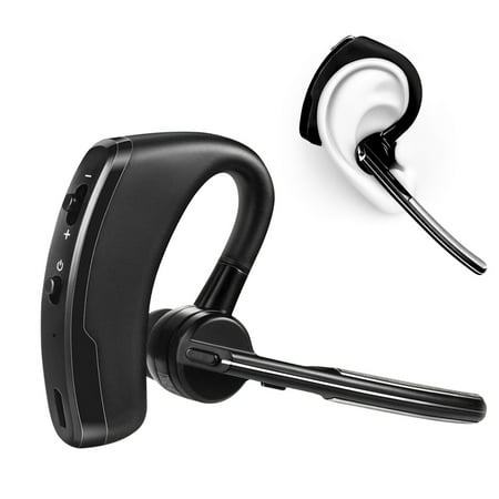 TSV V4.0 Bluetooth Headset, Wireless Earbud Headset with Microphone, 6-Hrs Playing Time Cell Phone Bluetooth Earpiece, Car Bluetooth Headphones for iPhone Samsung (Best Wired Phone Headset)
