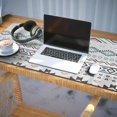 thumbnail image 3 of Long Mouse Pads for Desk,Blue Geometric and Striped Pattern Desk Mats on Top Of Desks, Desk Mouse Pad Extra Large with 3mm Non-Slip Base and Stitched Edge for Gaming,Office,Work,Home 35.4"x15.7", 3 of 6