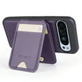 thumbnail image 5 of for Google Pixel 6A Case Wallet with Card Holder for Women Men Compatible with Magsafe Wallet Detachable Magnetic 2 in 1 Stand Credit Card Slots PU Leather Shockproof Phone case-Off, Purple, 5 of 9