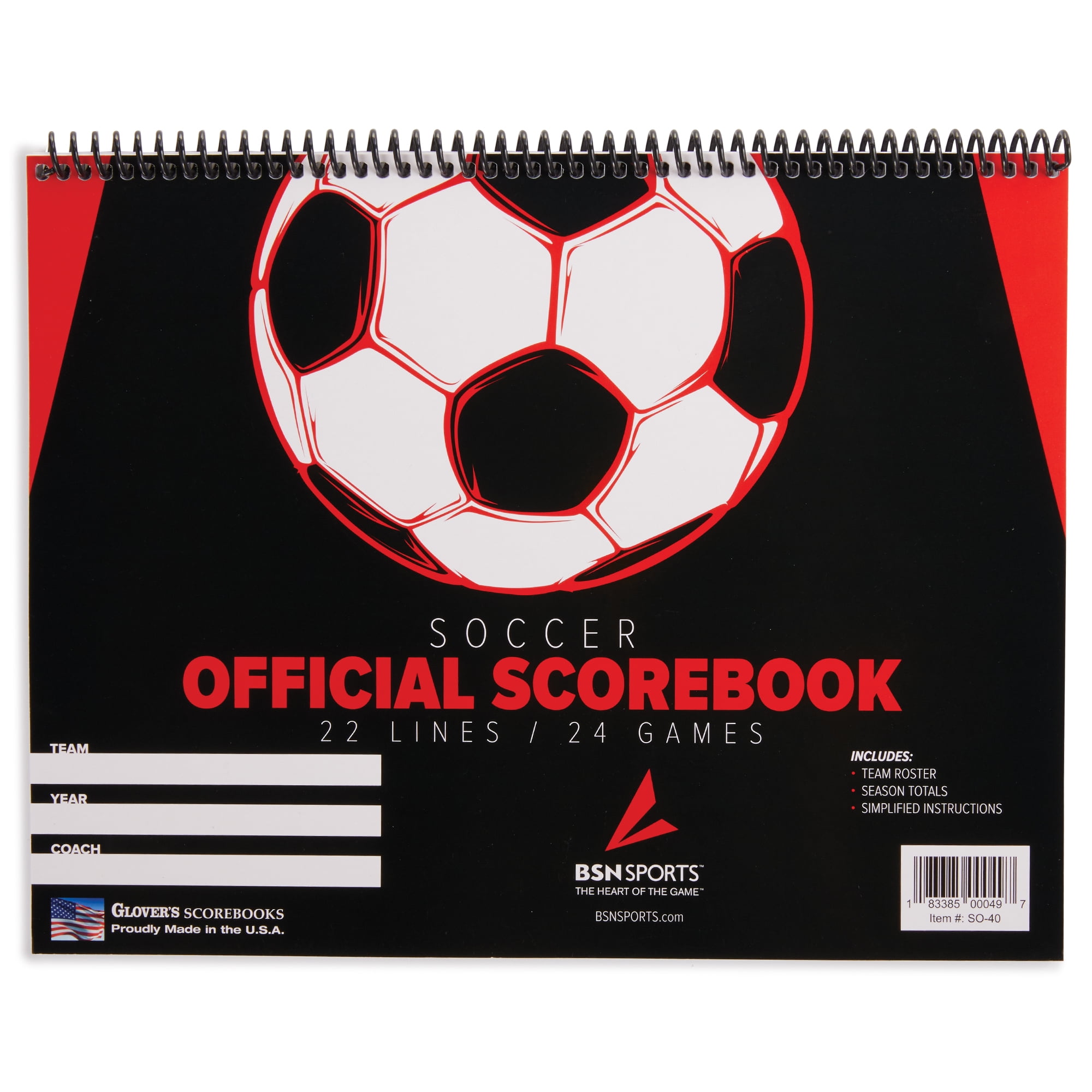 BSN SPORTS™ Soccer Scorebook