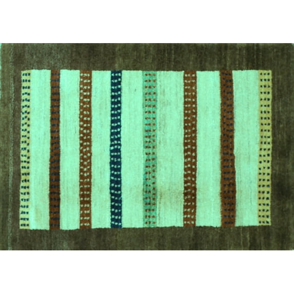 Ahgly Company Indoor Rectangle Persian Turquoise Blue Traditional Area Rugs, 8' x 10'