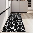 thumbnail image 4 of Black and White Giraffe Pattern Kitchen Rug Mat,Kitchen Runner Rugs Non Skid Washable,Decorative Kitchen Floor Mats for Kitchen,Sink,Laundry,17"X47", 4 of 5