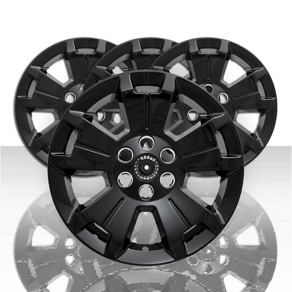 Set of 4 17' 5 Spoke Wheel Skins for 2015-2020 Chevy Colorado LT - Gloss Black