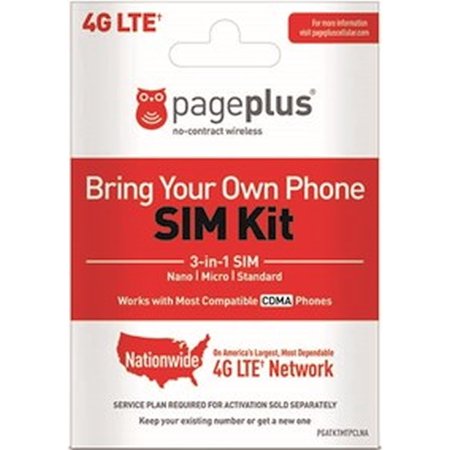 Page Plus Cellular 4G LTE Bring Your Own Device Sim Card Kit 3 in 1 Sims Micro Standard Nano (Best Sim Deals Uk)