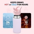 thumbnail image 4 of Fijinhom 12oz Kids Water Bottle with Straw, Stainless Steel, BPA-Free, Leak-Proof, Vacuum Insulated for School or Travel,Pink, 4 of 7