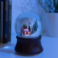 thumbnail image 3 of Ashfield & Harkness Red Truck Special Delivery Decorative Wind Up Music Box Gifts Snow Globe with LED battery operated light, 3 of 10