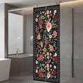 thumbnail image 3 of Watercolor Flowers Window Privacy Film, Farmhouse Floral Vintage Black Static Cling UV Sun Blocking Heat Control Window Tint Day and Night, Non-Adhesive One Way Windows Privacy Cover 29.5''x78.7'', 3 of 7