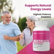 Nutra Wave Organic Beetroot Capsules 1400Mg – Nitric Oxide Booster – Flavorless – 120 Count