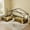 Black, variant on Harper & Bright Designs Double Twin Size L-Shaped Montessori Bed, Metal Corner House Bed Frame with Fence, Twin Size House Floor Bed for 2, Black