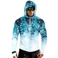thumbnail image 2 of Men's UPF 50+ Sun Protection Lightweight Full Zip Camo Hoodie Jacket Long Sleeve Fishing Hiking Performance Shirt, 2 of 8