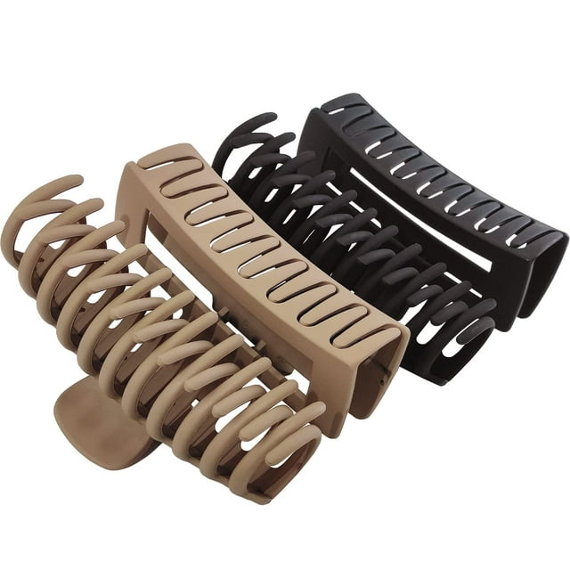 5" Plus Extra Large Claw Clips for Thick Hair, 4 Set Wideopen Large