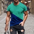 thumbnail image 2 of Chemises pour Hommes Mode Hommes Confortables Imprimé Manches Courtes Col Rond Blouses Chemises, 2 of 5